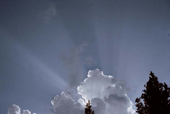 Sun Rays Through Cloud
